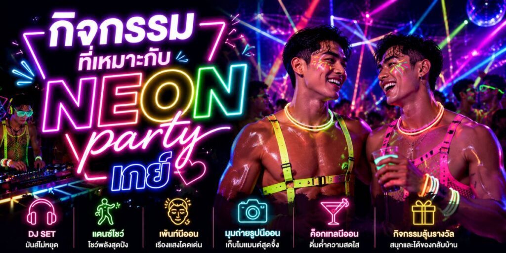 Neon party เกย์ แต่งตัว แต่งหน้า และจัดงานอย่างไรให้โดดเด่น
